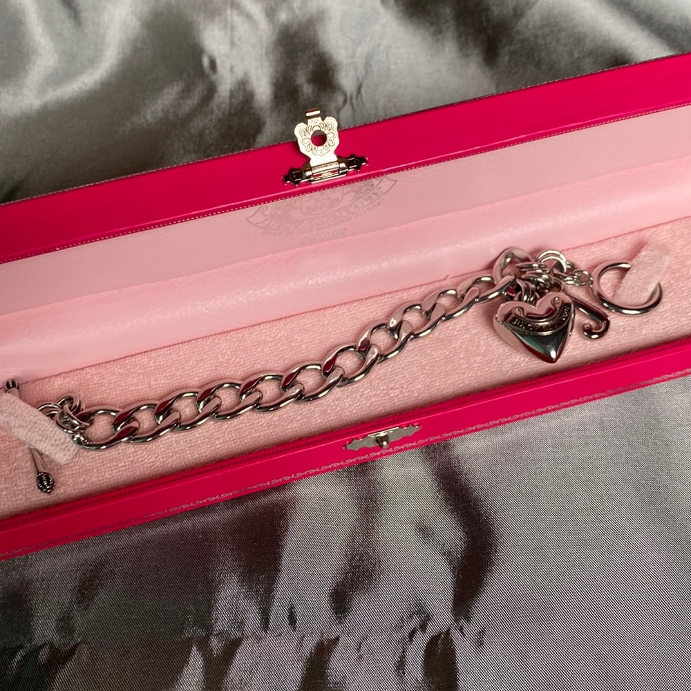 Juicy Couture classic silver charm bracelet